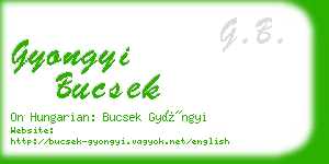 gyongyi bucsek business card